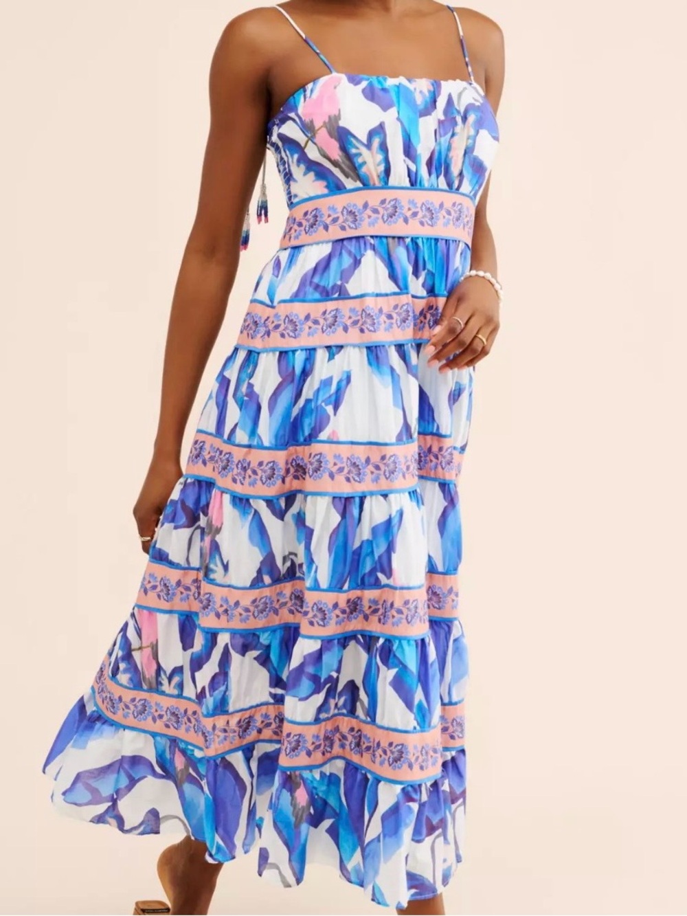 FARM RIO XS foliage midi dress